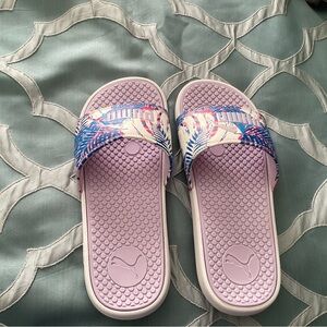 Puma Purple and Pink Sandals for Casual Comfort
